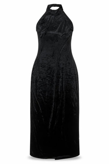 Wallis Womens Black Polyester Maxi Size 14 Halter Pullover