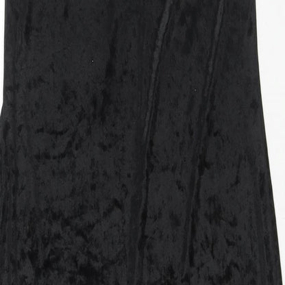 Wallis Womens Black Polyester Maxi Size 14 Halter Pullover