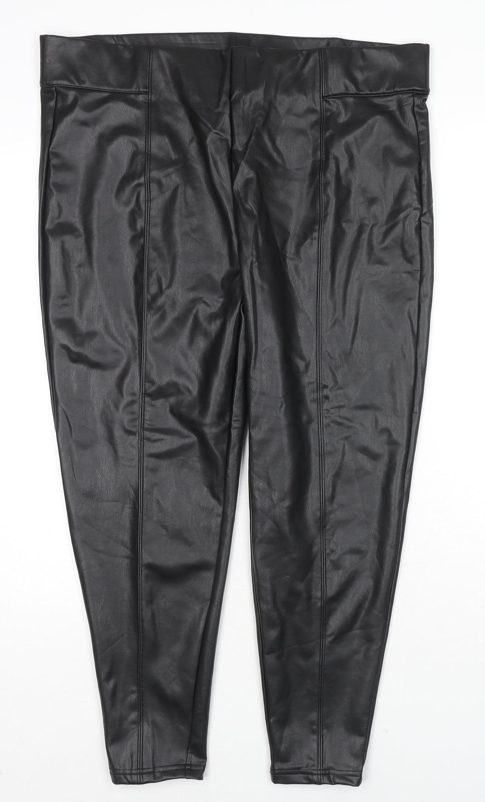 Womens UK Size 20 Marks and Spencer Regular Fit Pedal Pusher Black Trousers