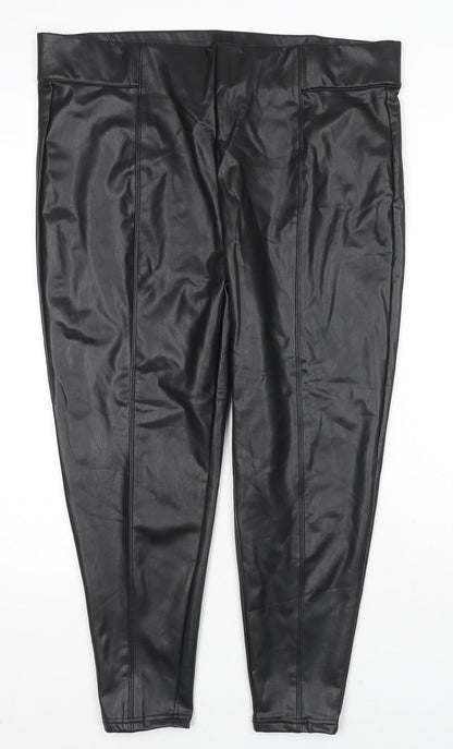 Womens UK Size 20 Marks and Spencer Regular Fit Pedal Pusher Black Trousers