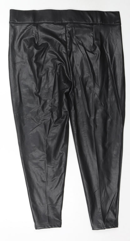 Womens UK Size 20 Marks and Spencer Regular Fit Pedal Pusher Black Trousers