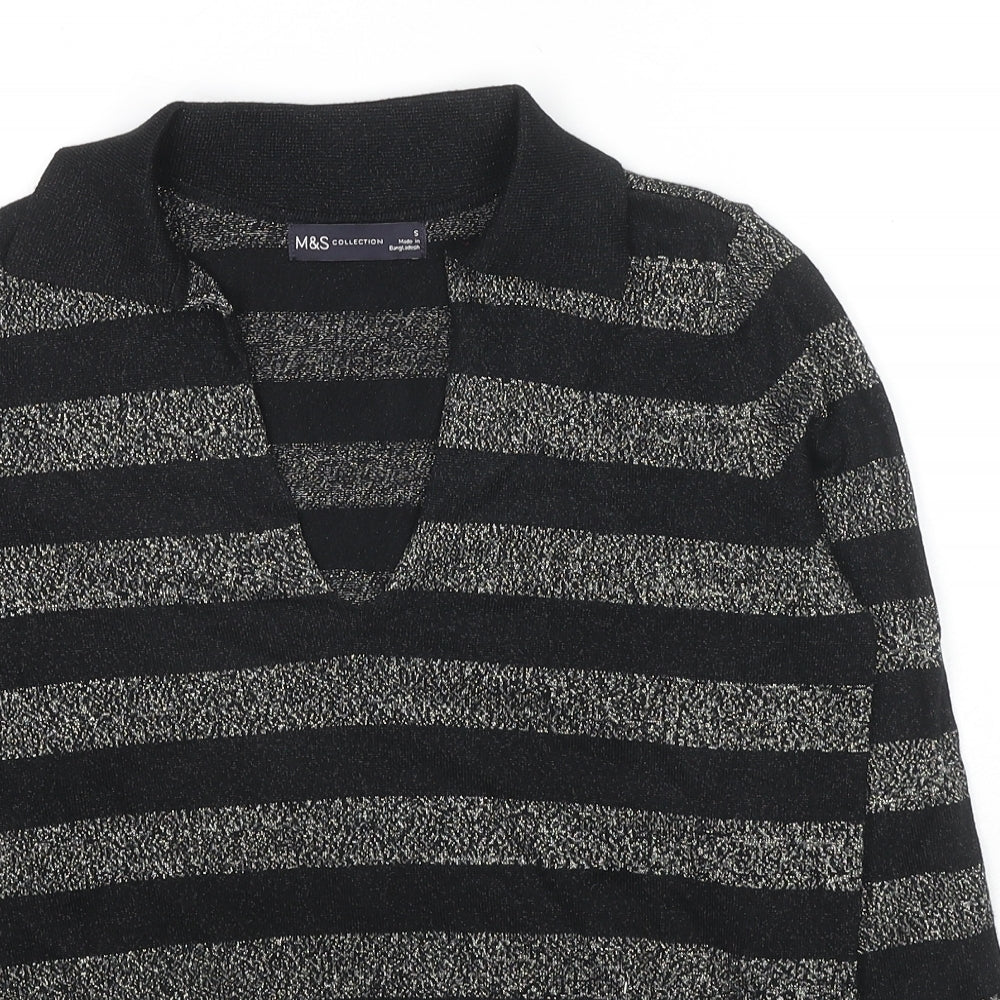 Womens UK Size S Marks and Spencer Black Pullover Jumper