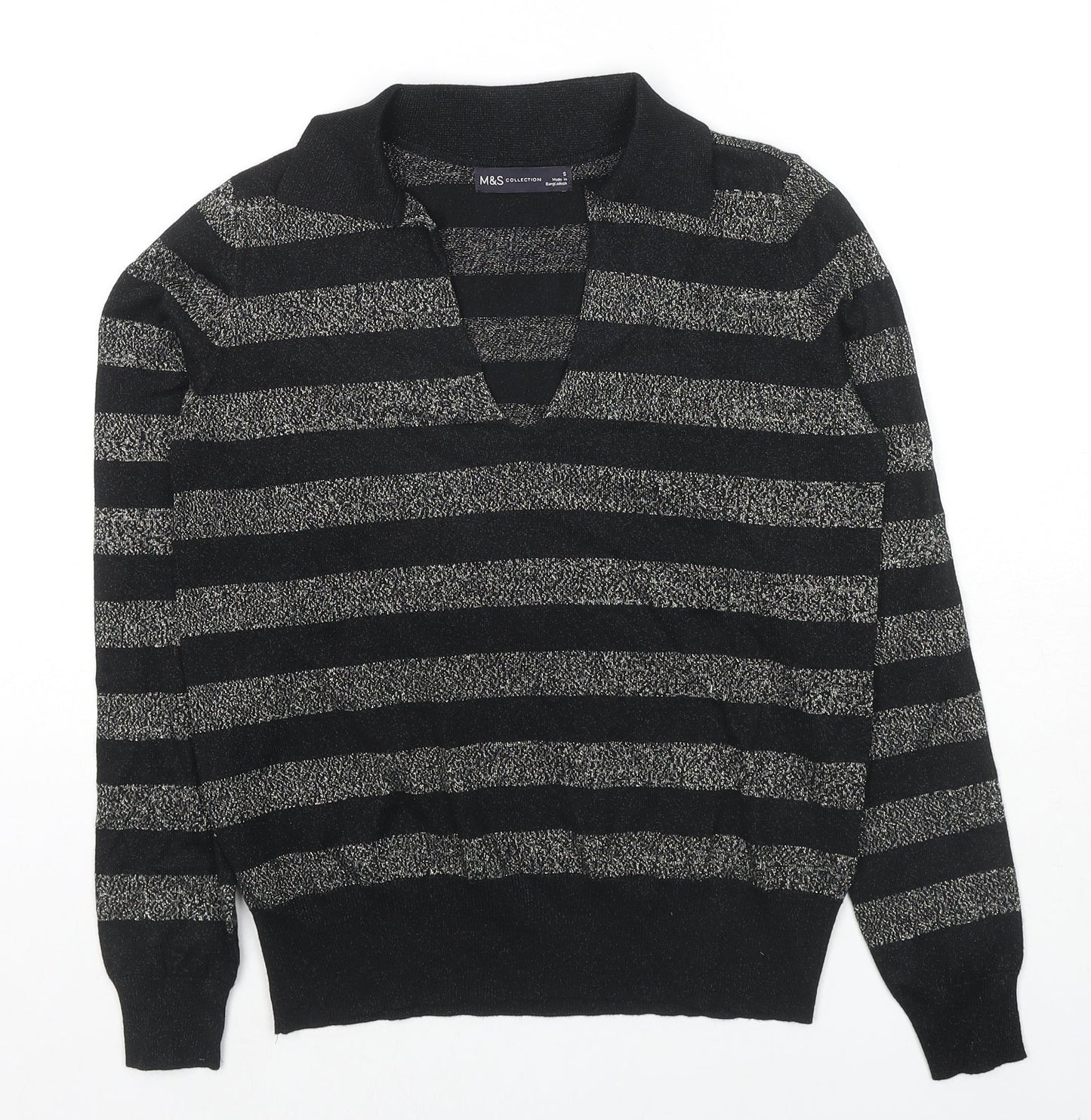 Womens UK Size S Marks and Spencer Black Pullover Jumper