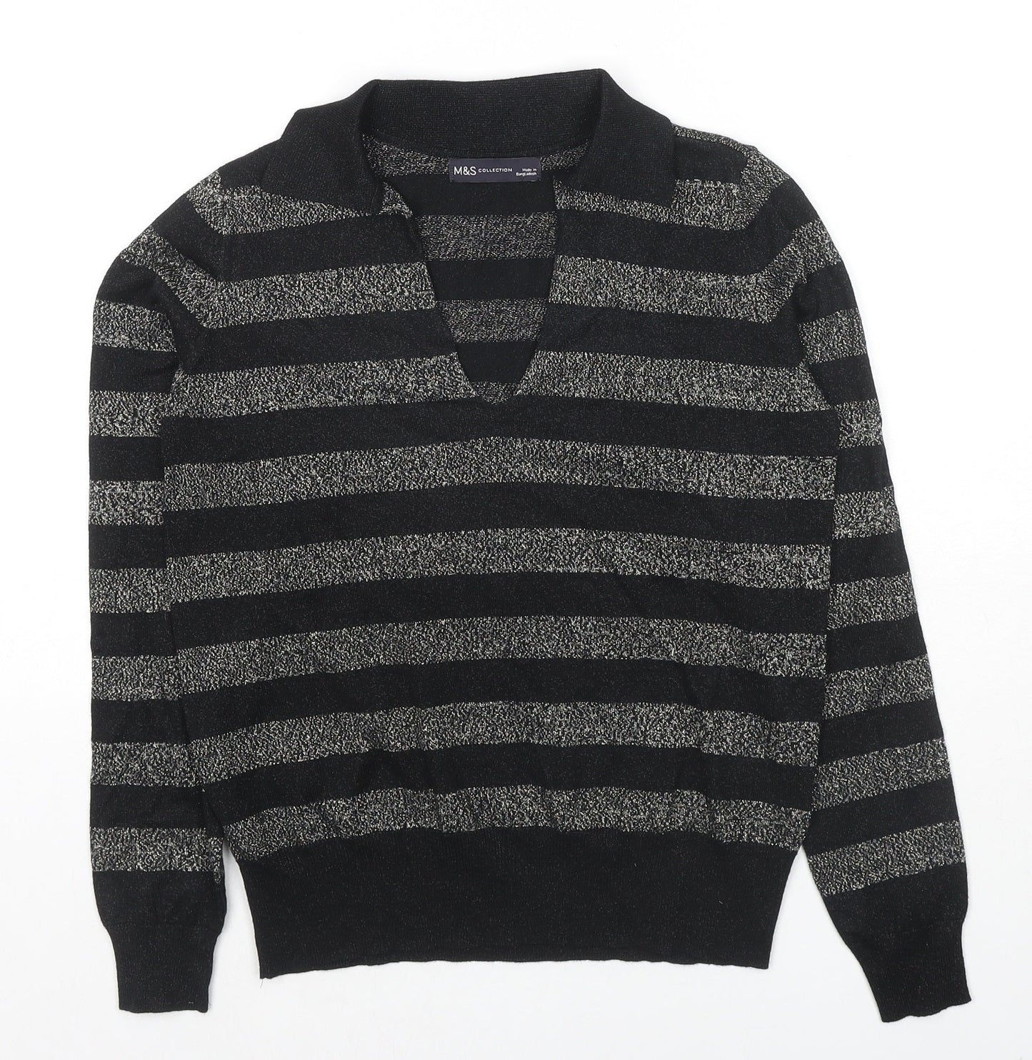 Womens UK Size XS Marks and Spencer Black Pullover Jumper