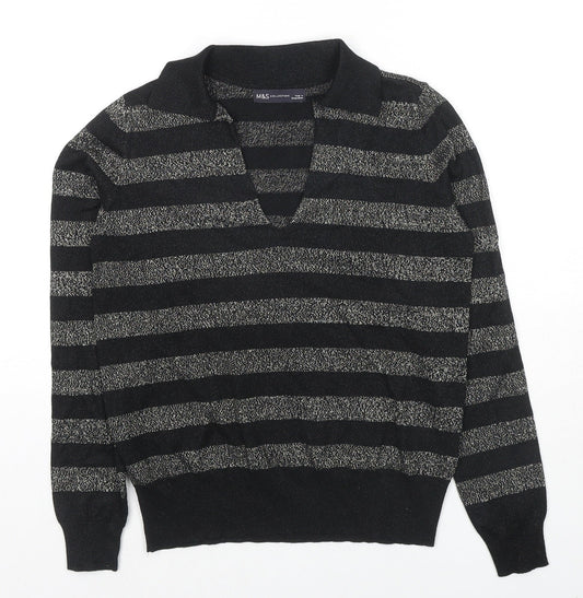 Womens UK Size M Marks and Spencer Black Pullover Jumper