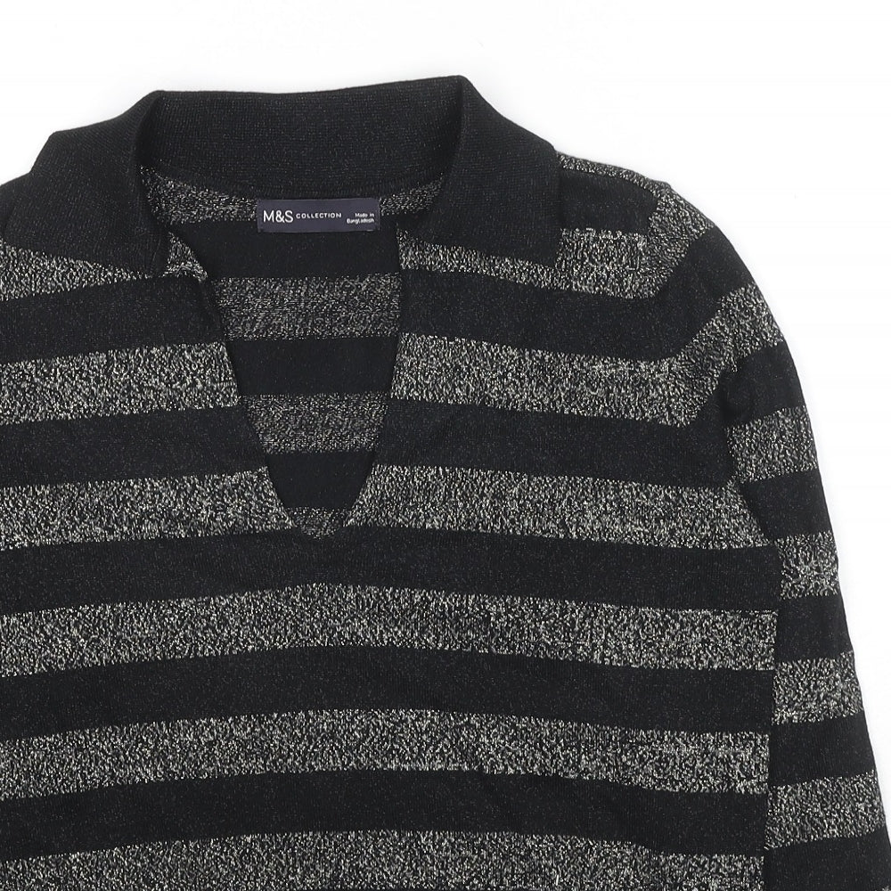 Womens UK Size M Marks and Spencer Black Pullover Jumper