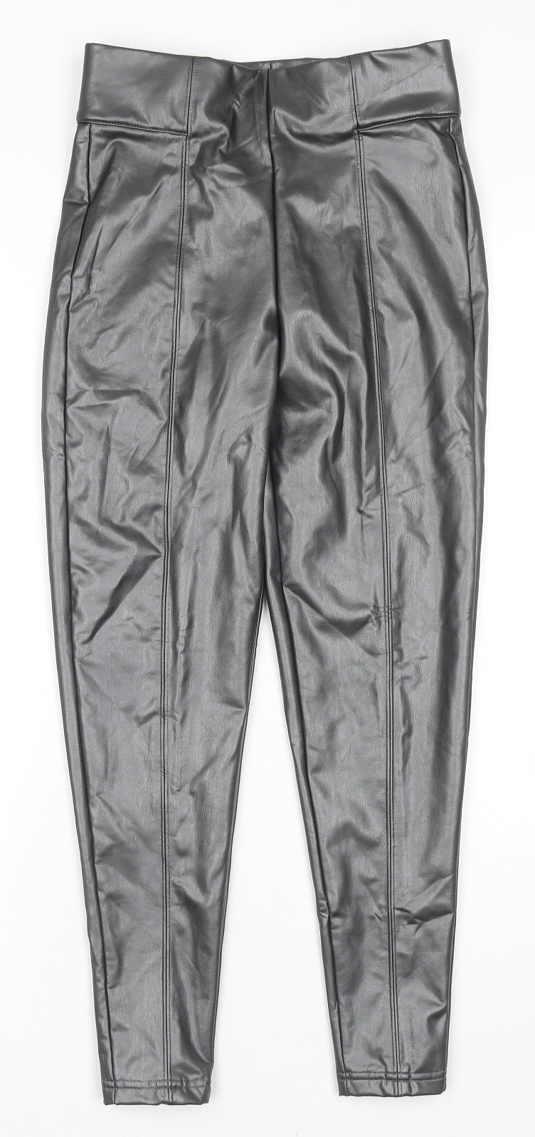 Womens UK Size 8 Marks and Spencer Regular Fit Pedal Pusher Black Trousers