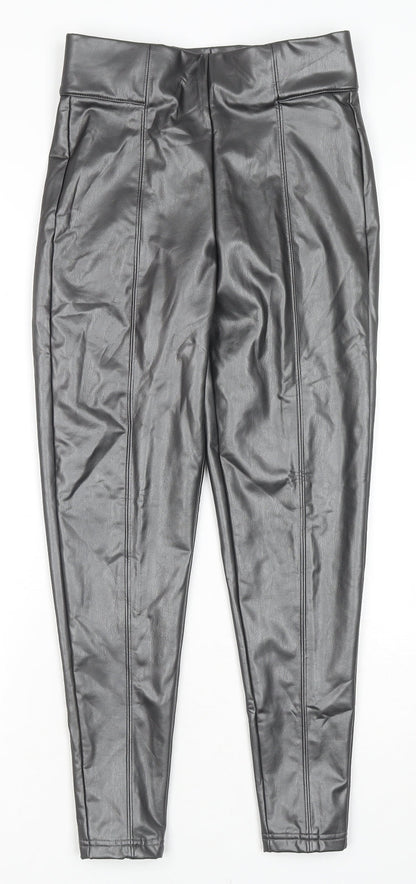 Womens UK Size 8 Marks and Spencer Regular Fit Pedal Pusher Black Trousers