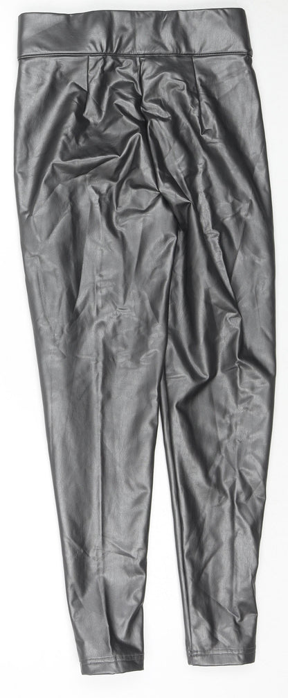 Womens UK Size 8 Marks and Spencer Regular Fit Pedal Pusher Black Trousers