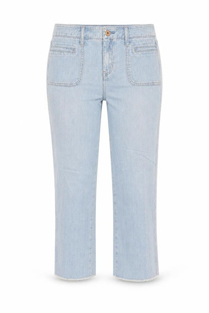 Gap Womens Blue Cotton Cropped Jeans Size 32 in L25 in Regular Zip