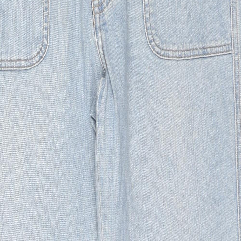 Gap Womens Blue Cotton Cropped Jeans Size 32 in L25 in Regular Zip