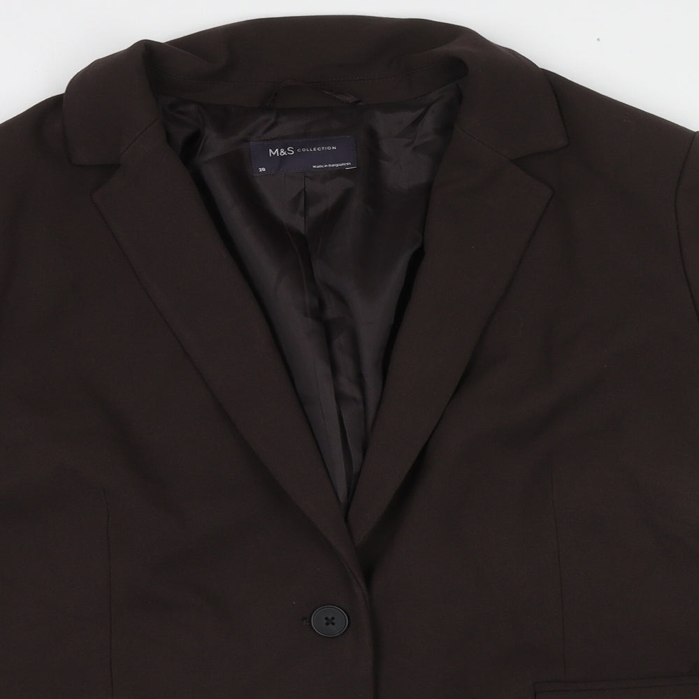 Womens UK Size 20 Marks and Spencer Regular Brown Suit Jacket