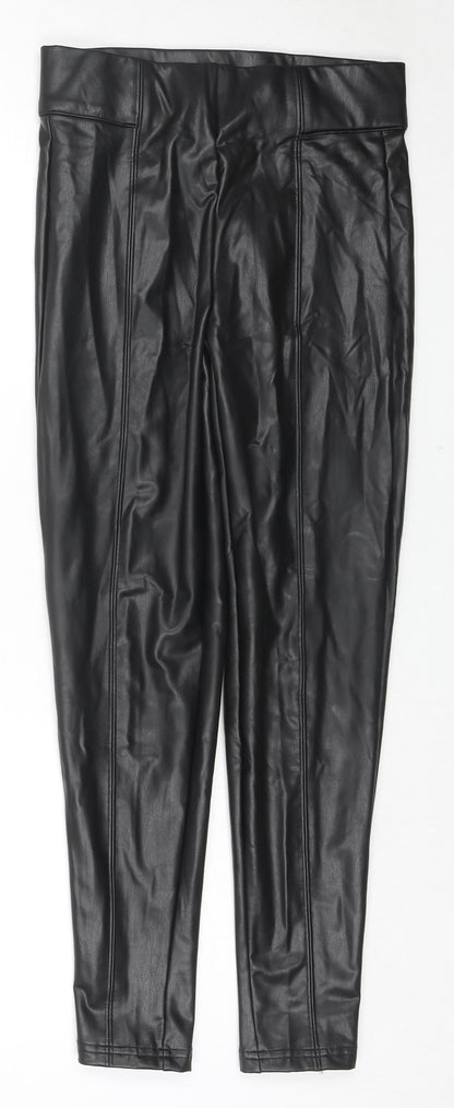 Marks and Spencer Womens Black Polyester Jegging Trousers Size 8 L25 in Regular