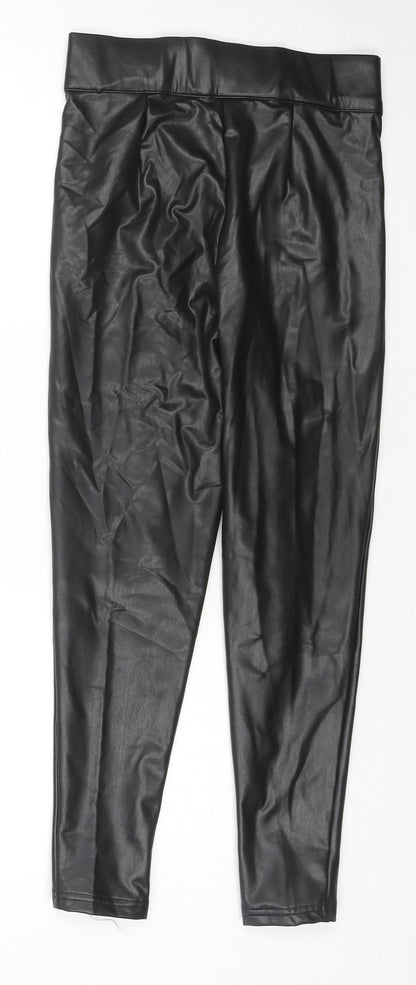 Marks and Spencer Womens Black Polyester Jegging Trousers Size 8 L25 in Regular