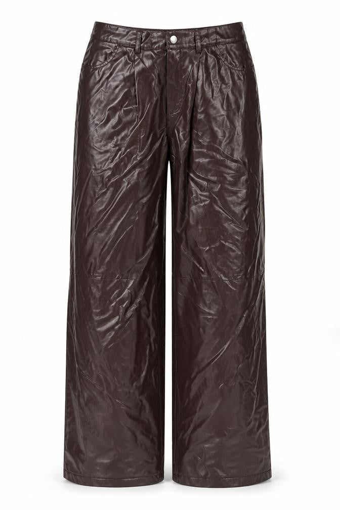 Womens UK Size 14 PRETTYLITTLETHING Regular Fit  Brown Trousers