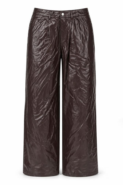 Womens UK Size 14 PRETTYLITTLETHING Regular Fit  Brown Trousers