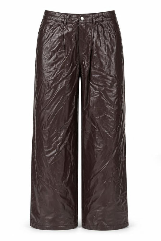 Womens UK Size 14 PRETTYLITTLETHING Regular Fit  Brown Trousers