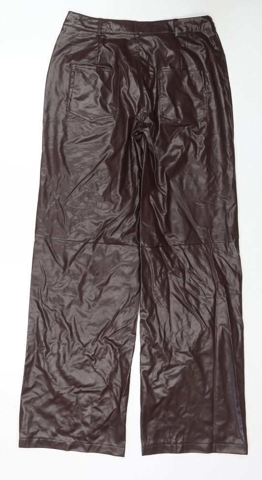 Womens UK Size 14 PRETTYLITTLETHING Regular Fit  Brown Trousers