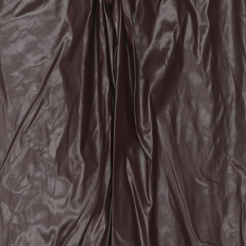 Womens UK Size 14 PRETTYLITTLETHING Regular Fit  Brown Trousers