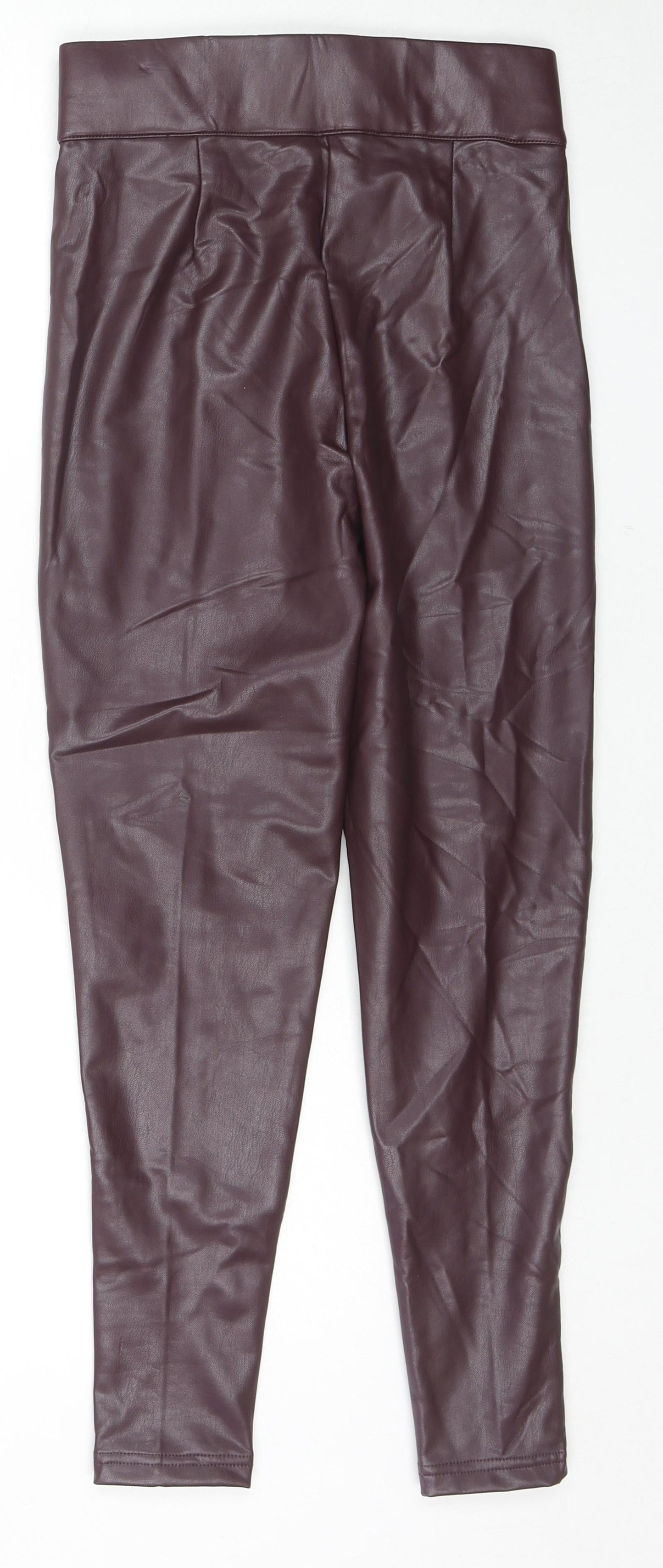 Womens UK Size 8 Marks and Spencer Regular Fit Pedal Pusher Red Trousers