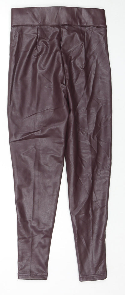 Womens UK Size 8 Marks and Spencer Regular Fit Pedal Pusher Red Trousers