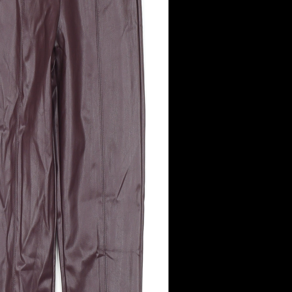 Womens UK Size 8 Marks and Spencer Regular Fit Pedal Pusher Red Trousers
