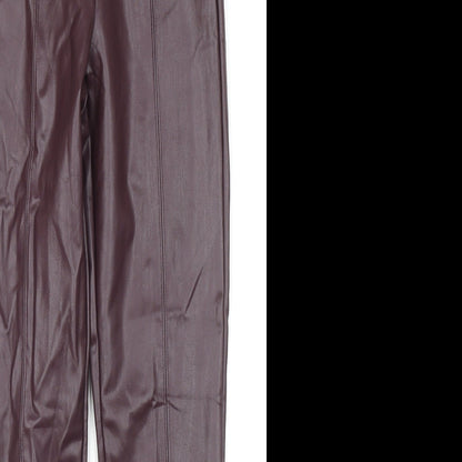 Womens UK Size 8 Marks and Spencer Regular Fit Pedal Pusher Red Trousers