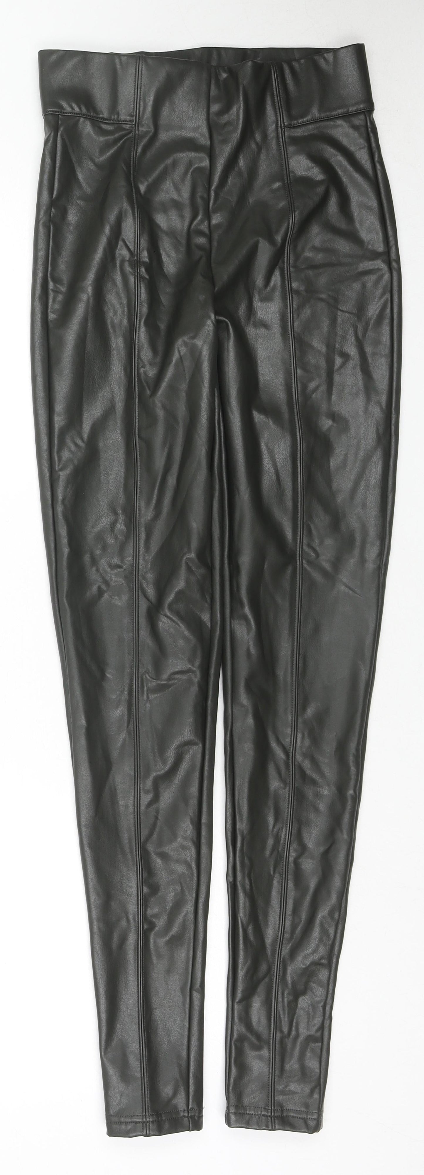 Womens UK Size 8 Marks and Spencer Regular Fit Pedal Pusher Black Trousers