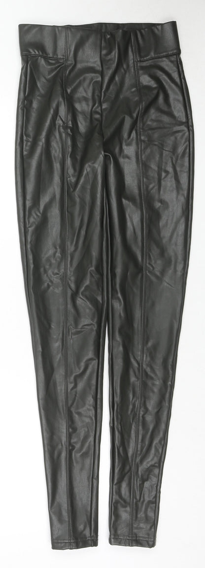 Womens UK Size 8 Marks and Spencer Regular Fit Pedal Pusher Black Trousers
