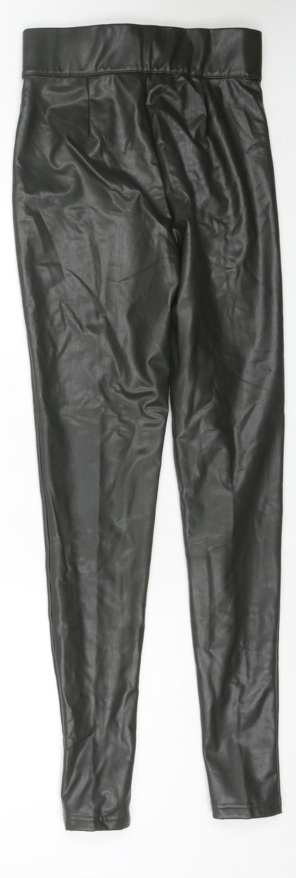 Womens UK Size 8 Marks and Spencer Regular Fit Pedal Pusher Black Trousers