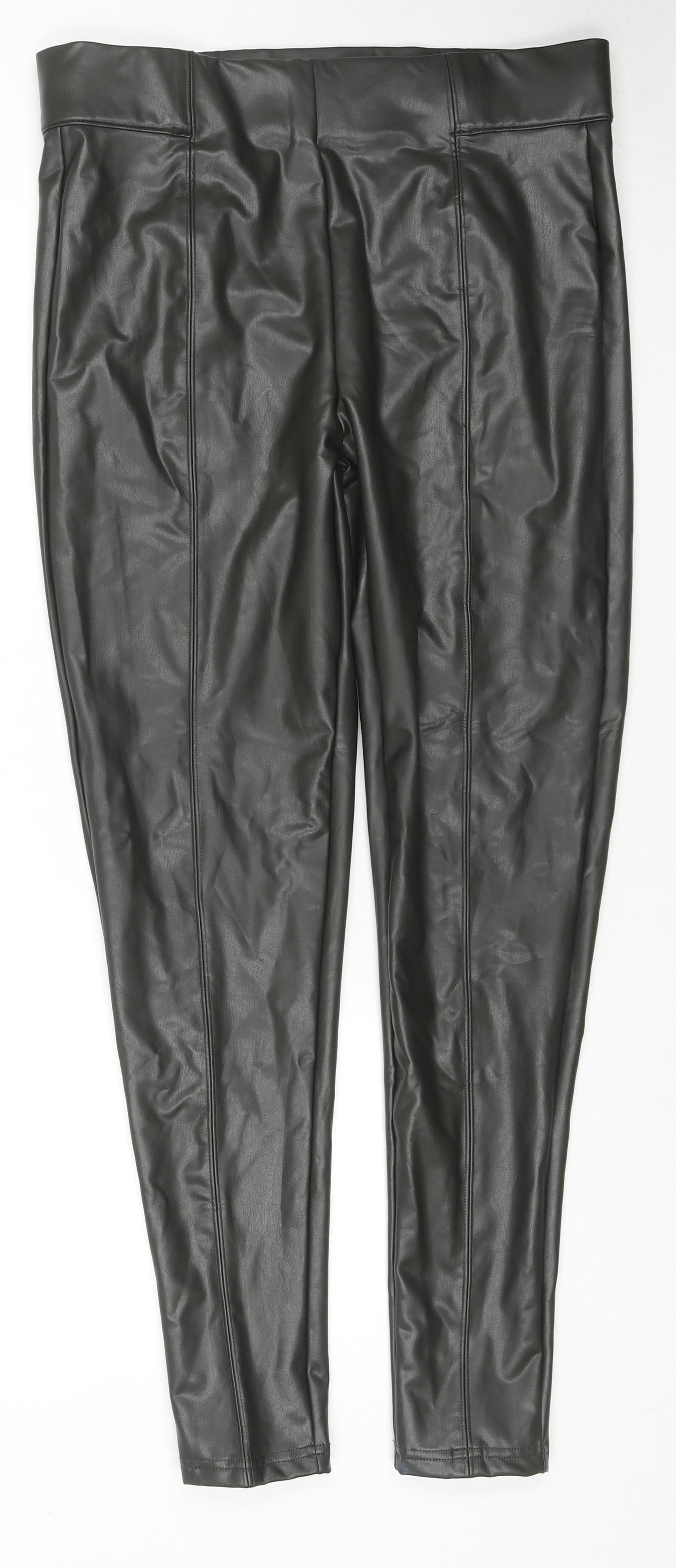 Womens UK Size 16 Marks and Spencer Regular Fit Pedal Pusher Black Trousers