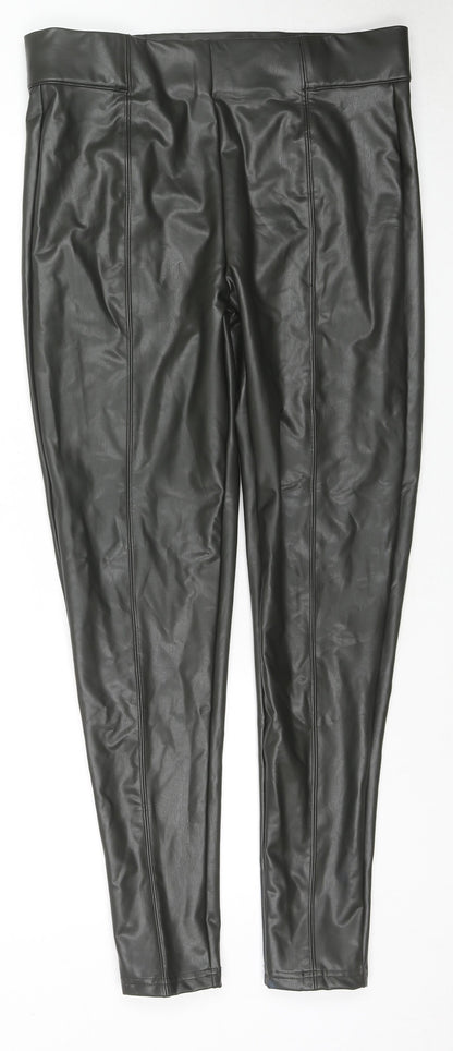 Womens UK Size 16 Marks and Spencer Regular Fit Pedal Pusher Black Trousers