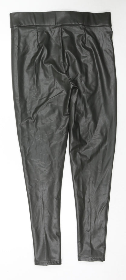 Womens UK Size 16 Marks and Spencer Regular Fit Pedal Pusher Black Trousers