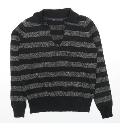 Womens UK Size S Marks and Spencer Black Pullover Jumper
