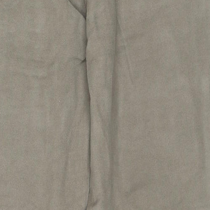 Marks and Spencer Mens Beige Cotton Trousers Size 30 in L31 in Regular Zip