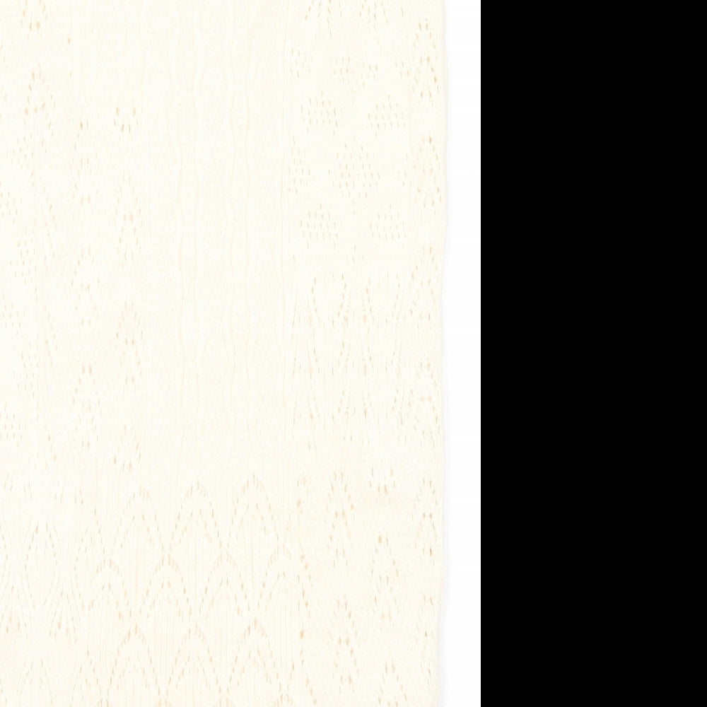 Marks and Spencer Womens Ivory Acrylic A-Line Skirt Size S