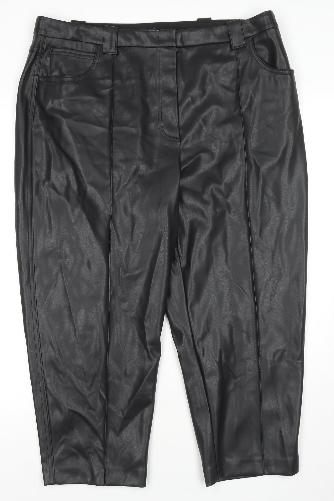 Womens UK Size 20 Marks and Spencer Regular Fit  Black Trousers