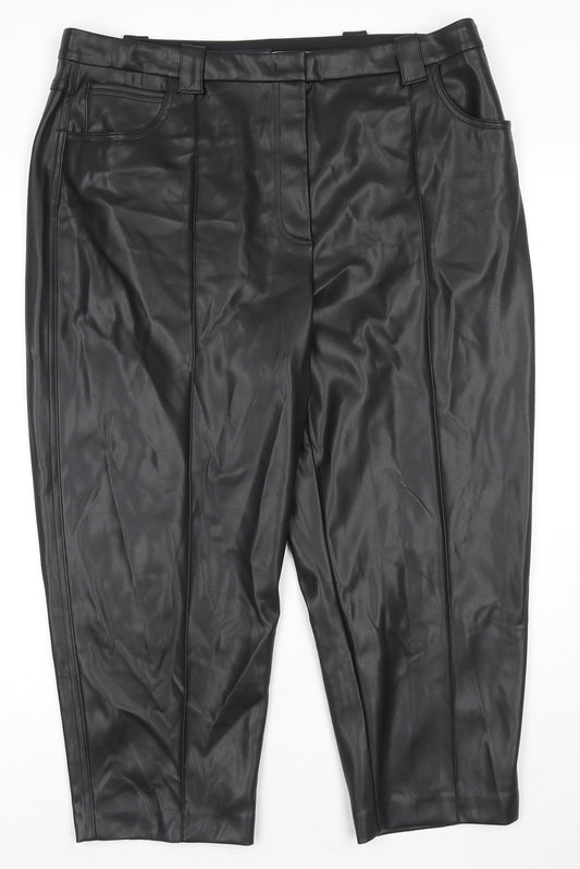 Womens UK Size 20 Marks and Spencer Regular Fit  Black Trousers