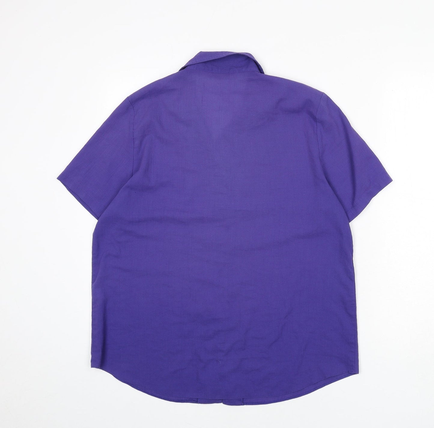 Womens UK Size 14 Holmewood Purple Basic Button-Up