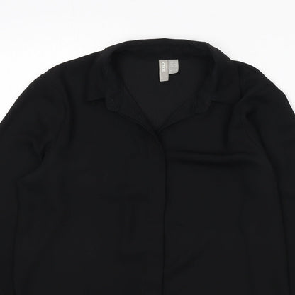 Womens UK Size 8 ASOS Black Basic Button-Up