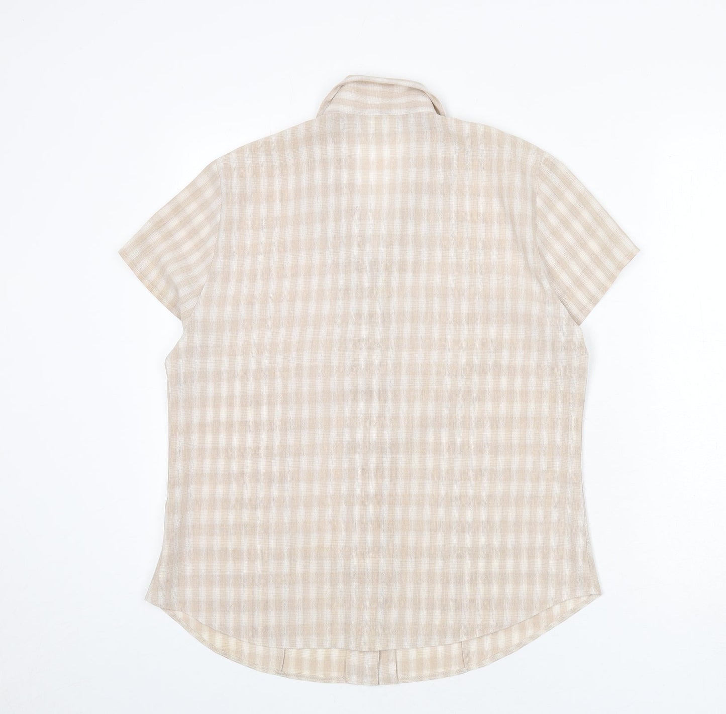 Womens UK Size 14 Fosby Beige Basic Button-Up