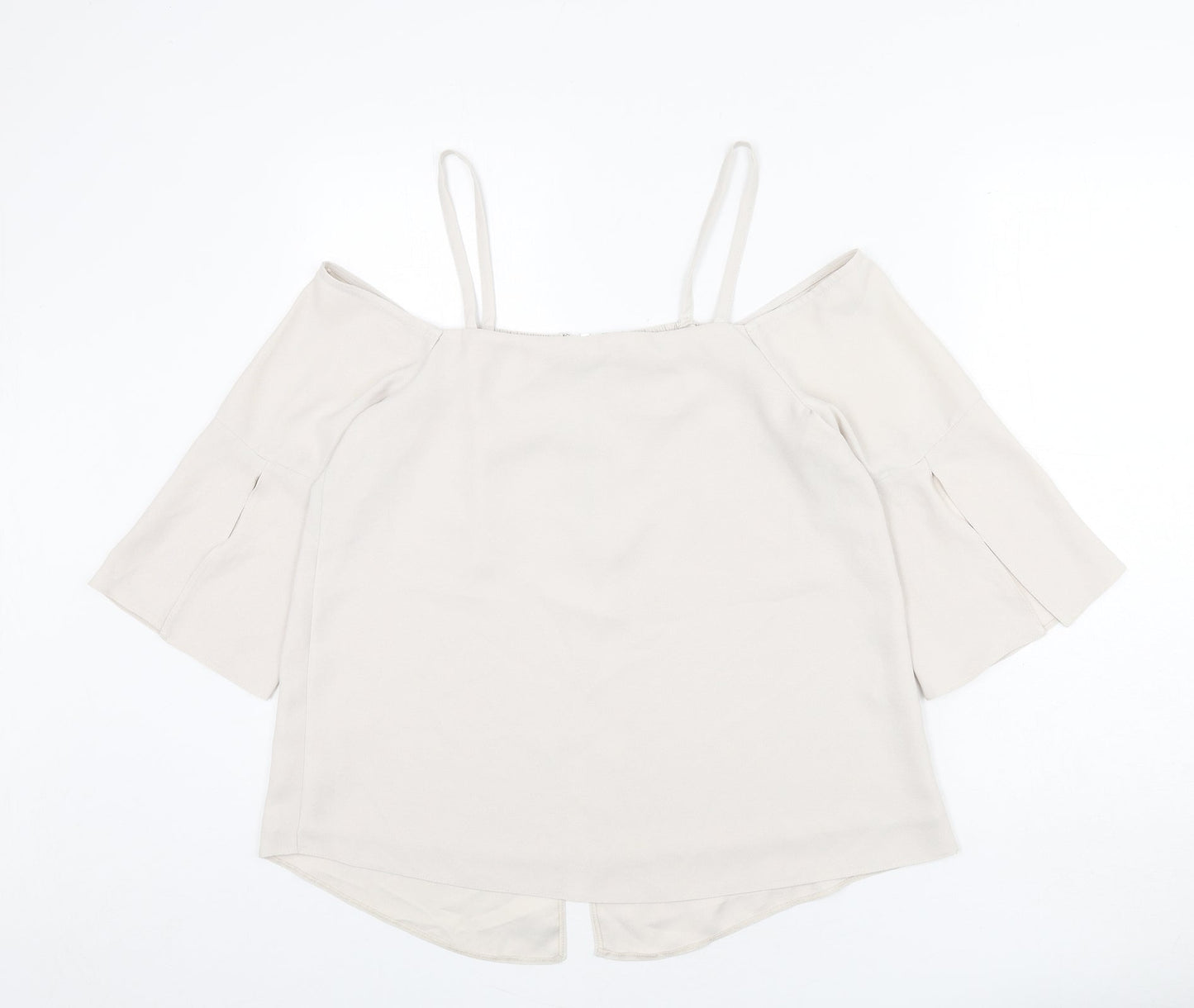 Womens UK Size 12 River Island Beige Basic Blouse