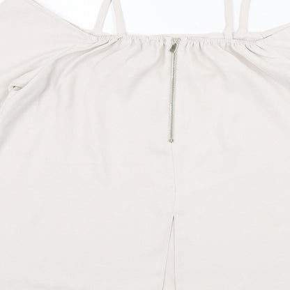 Womens UK Size 12 River Island Beige Basic Blouse