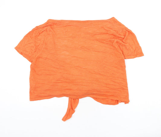 Womens UK Size 18 Wallis Orange Cardigan Jumper