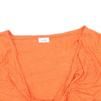 Womens UK Size 18 Wallis Orange Cardigan Jumper