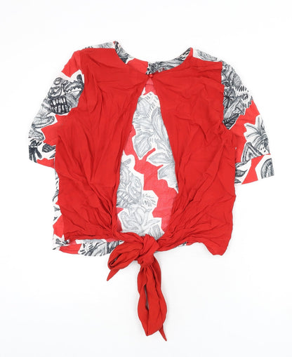 Womens UK Size 10 Finery Red Basic Blouse