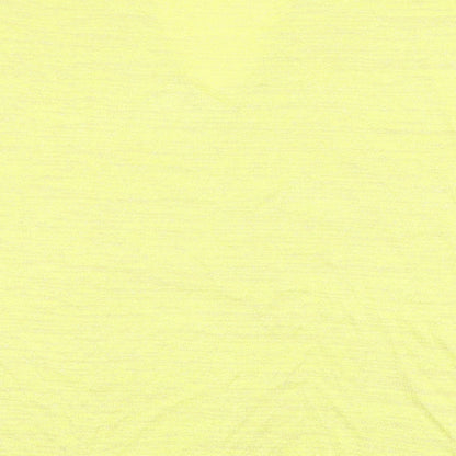 TEMT Womens Yellow V-Neck Acrylic Vest Jumper Size S