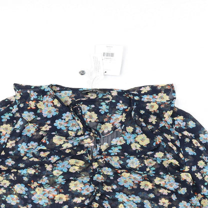 Womens UK Size 6 Topshop Multicoloured Cropped Blouse