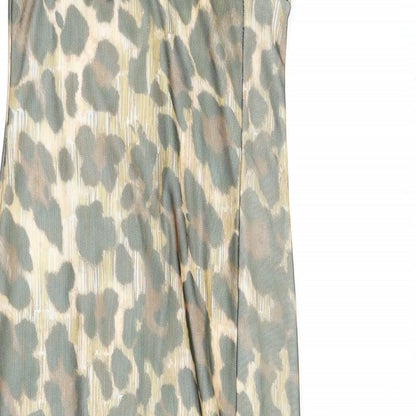 PRETTYLITTLETHING Womens Multicoloured Animal Print Polyester Bodycon Size 8 Off the Shoulder Pullover - Leopard Print, Lace Trim