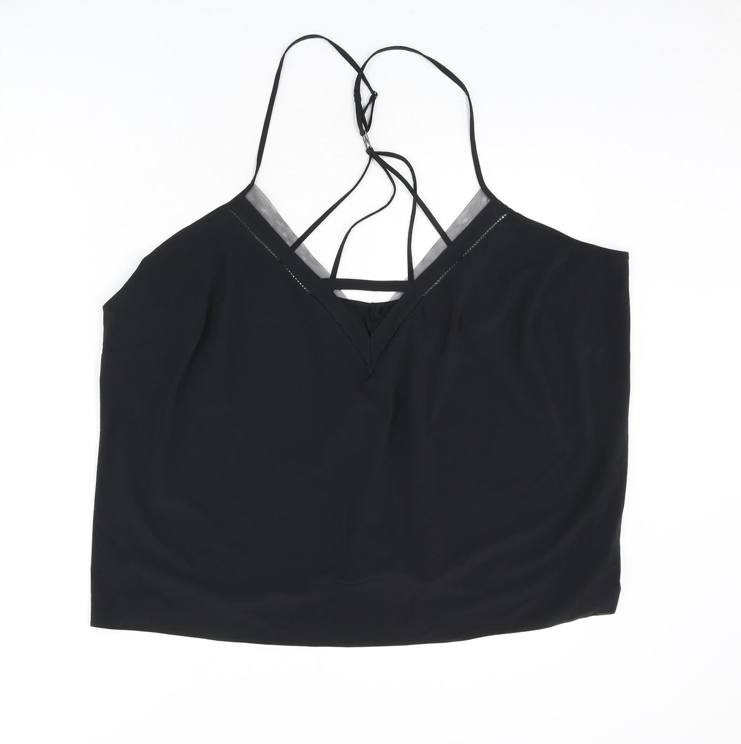 Autograph Womens Black Polyester Camisole Tank Size 22 V-Neck